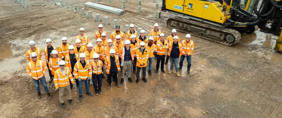Group on site in PPE