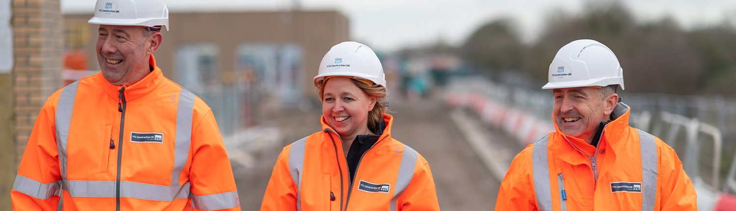 Employees talking and laughing while on break