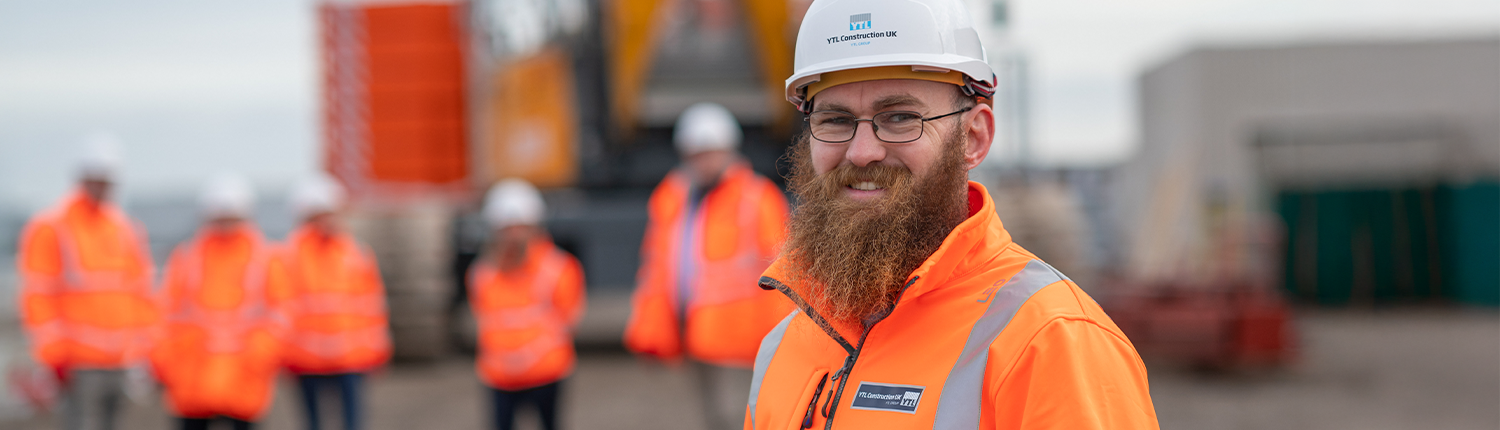 YTL Construction UK workers on site in hivis