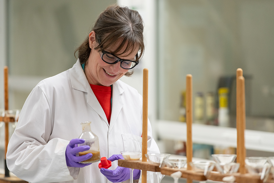 Female scientist at work