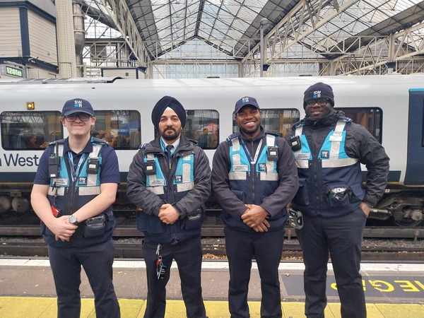 Hat, Wristwatch, Glasses, Adult, Male, Man, Person, Police Officer, Train, Handbag