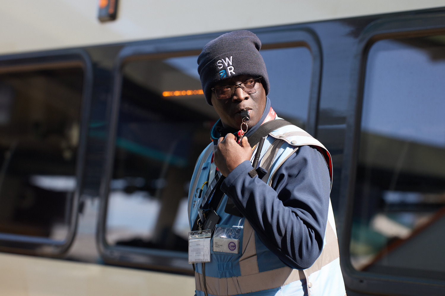 Clothing, Hat, Glasses, Adult, Male, Man, Person, Car, Police Officer, Police