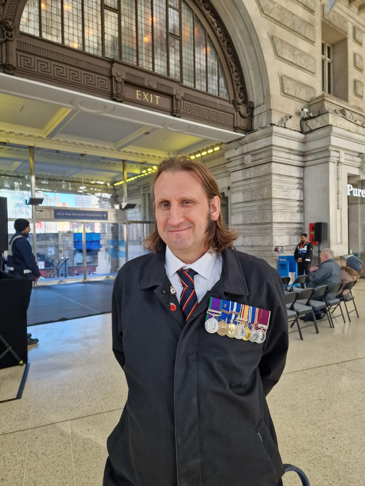 Photography, Portrait, Coat, Jacket, Blazer, Shelter, Formal Wear, Tie, Suit, Guard