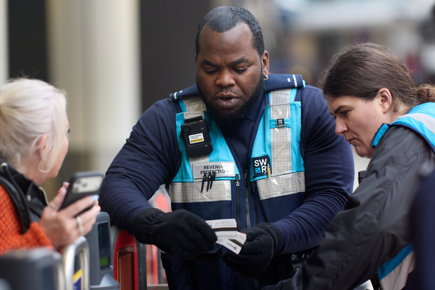 Glove, Adult, Female, Person, Woman, Male, Man, Mobile Phone, Ring, Head