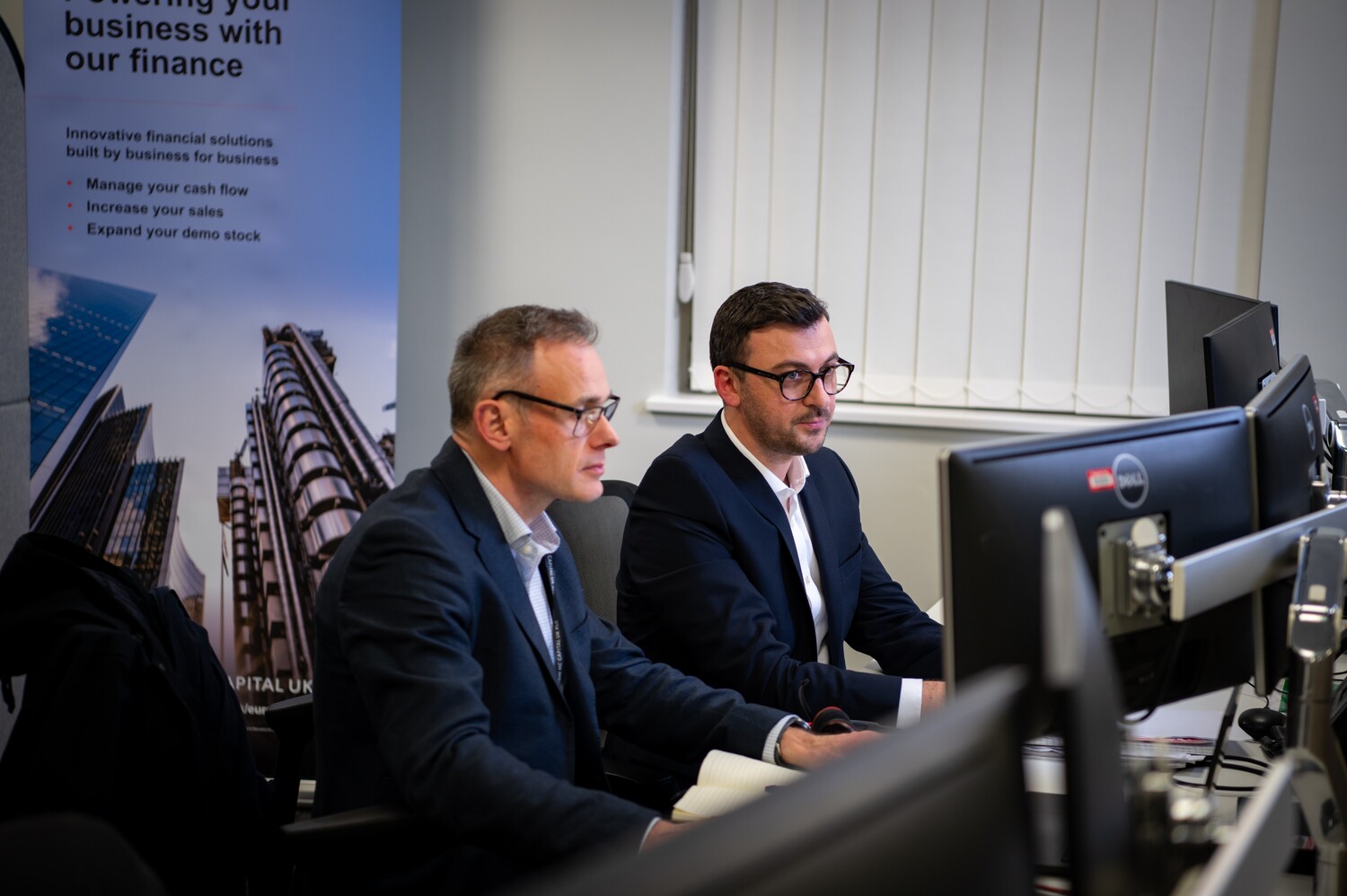 Glasses, Adult, Male, Man, Person, People, Coat, Laptop, Pc, Monitor