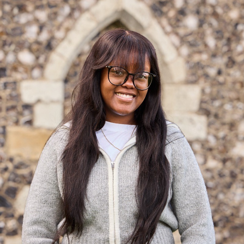 Face, Head, Person, Smile, Glasses, Adult, Female, Woman, Necklace, Hair