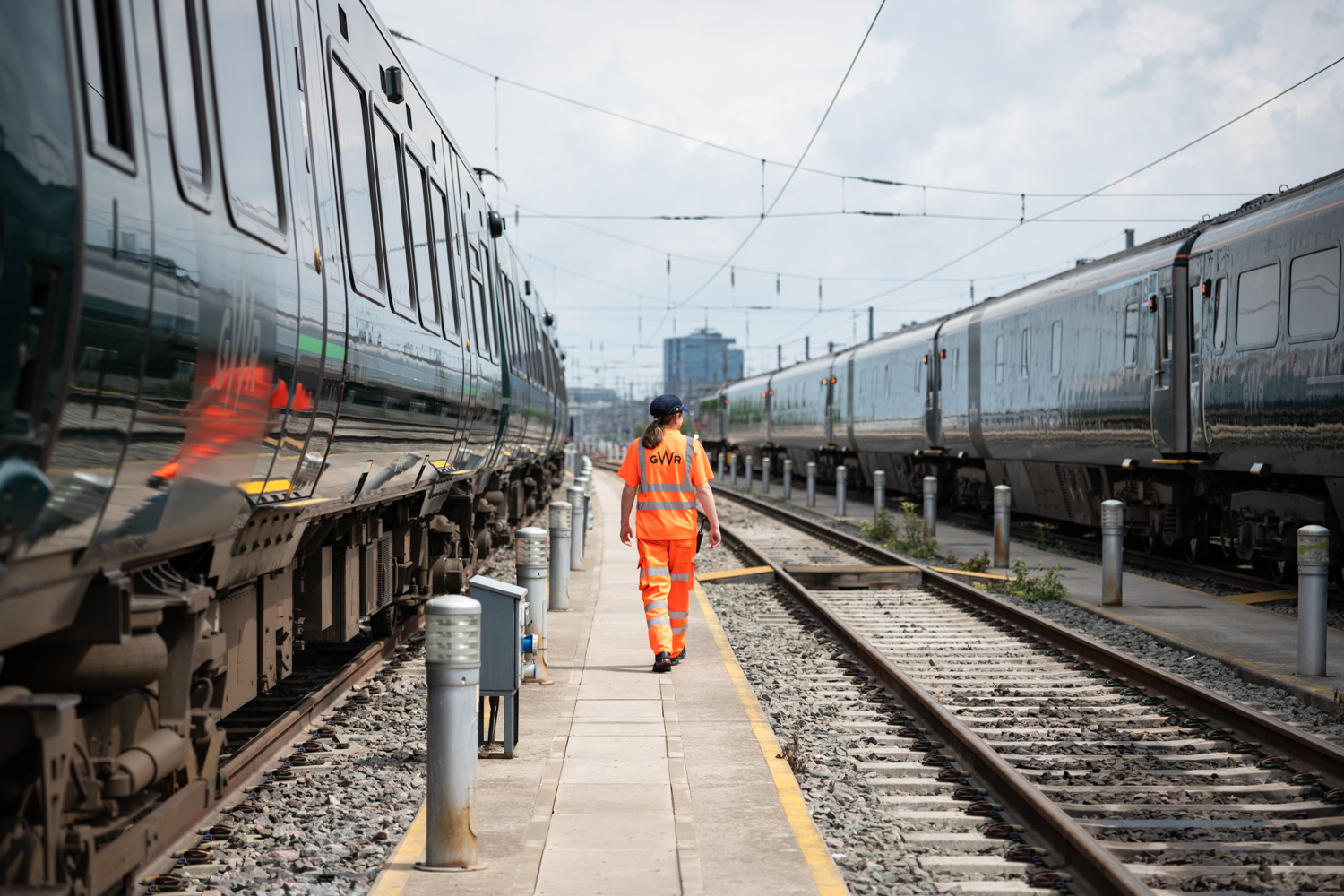 Terminal, Railway, Train, Train Station, Transportation, Vehicle, Person, Worker, Footwear, Shoe