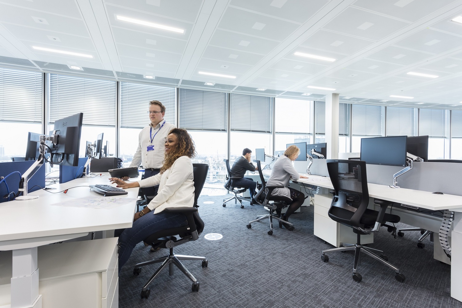 Furniture, Indoors, Chair, Adult, Female, Person, Woman, Male, Man, Office