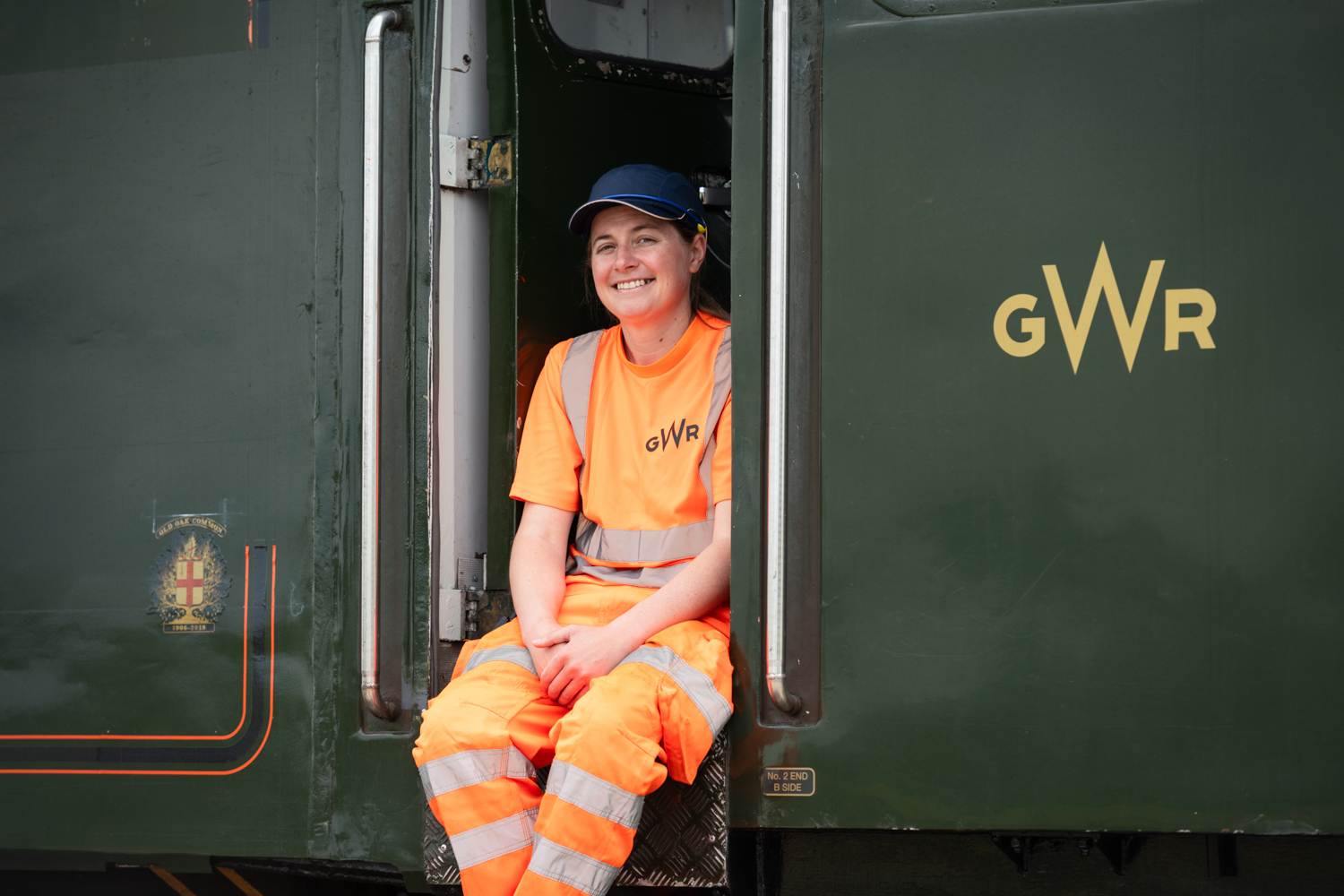 Person, Worker, Boy, Child, Male, Face, Hardhat, Hat, Shorts, Train