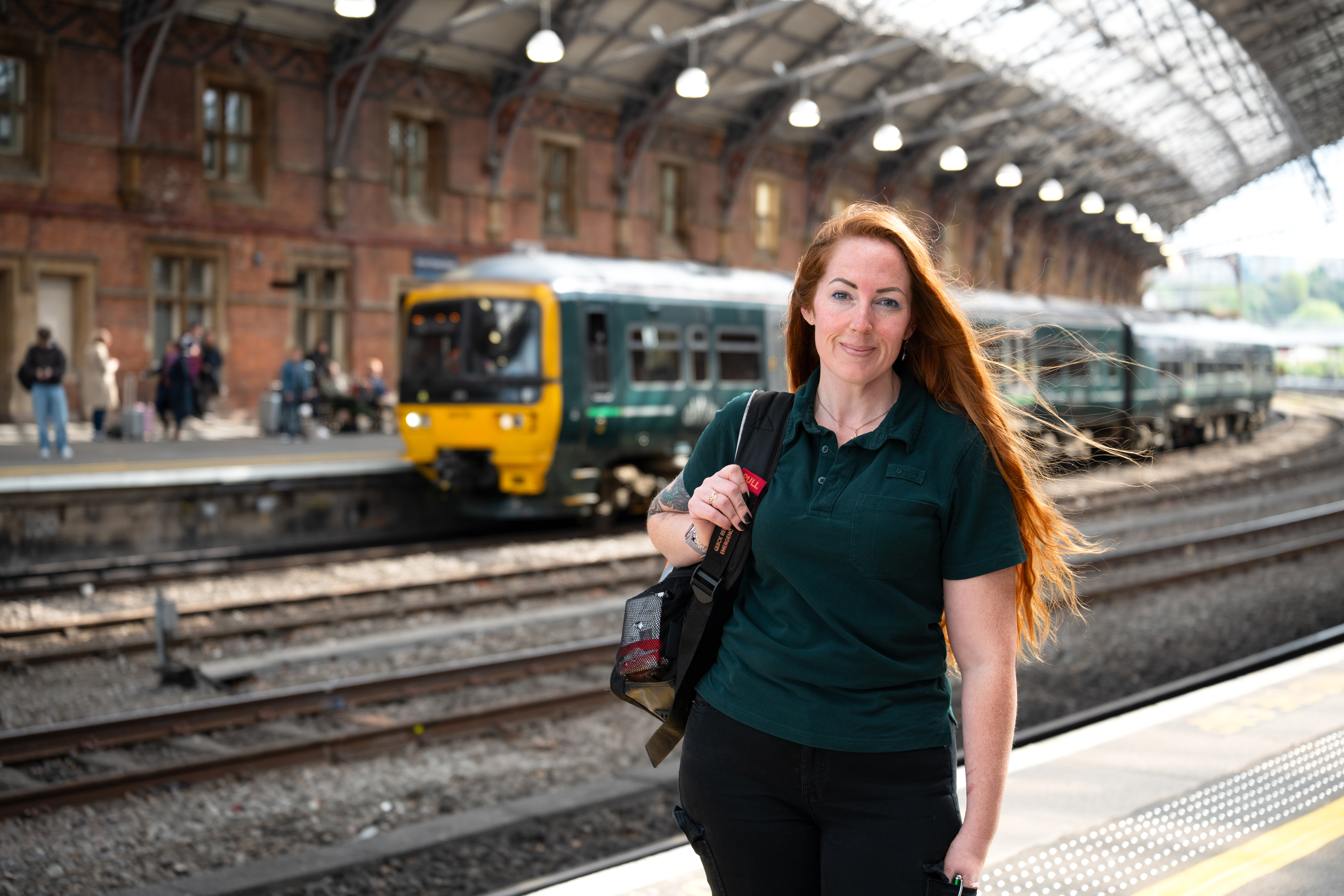 Terminal, Railway, Train, Train Station, Adult, Female, Person, Woman, Photography, Portrait