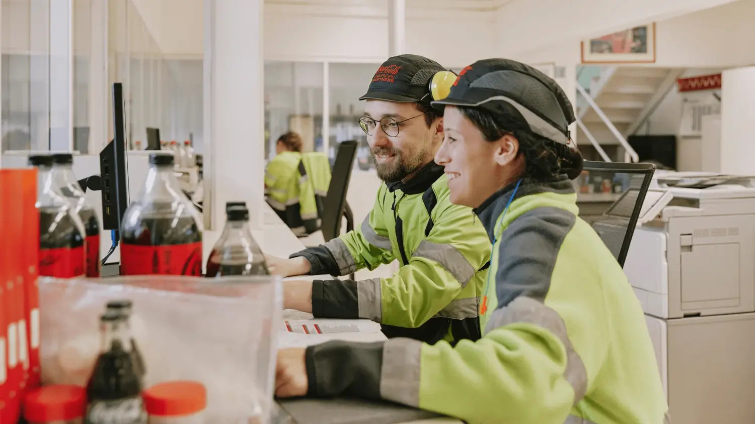 Person, Worker, Glasses, Painting, Adult, Male, Man, Hat, Monitor, Guard