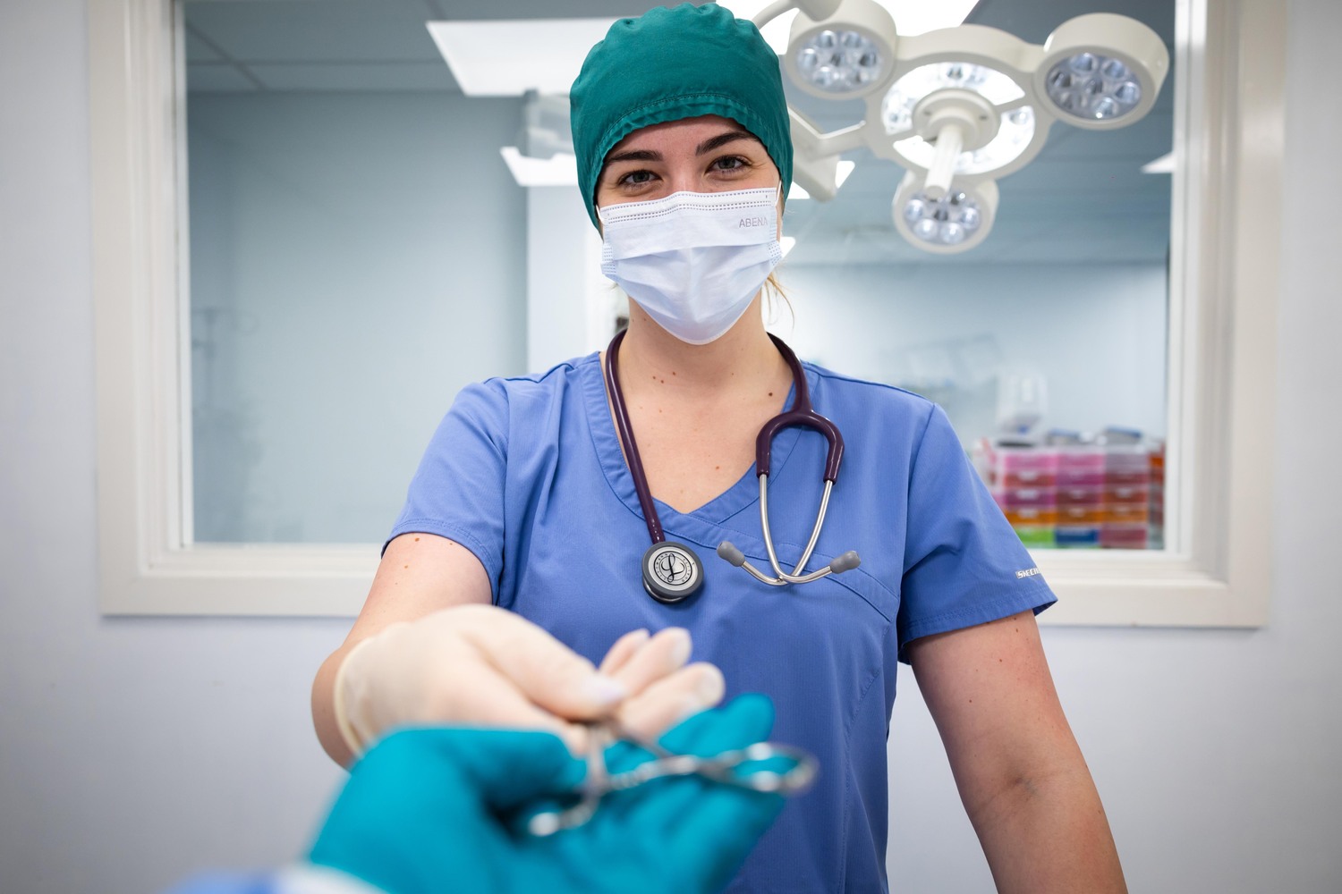 Adult, Female, Person, Woman, Doctor, Surgeon, Appliance, Ceiling Fan, Device, Electrical Device