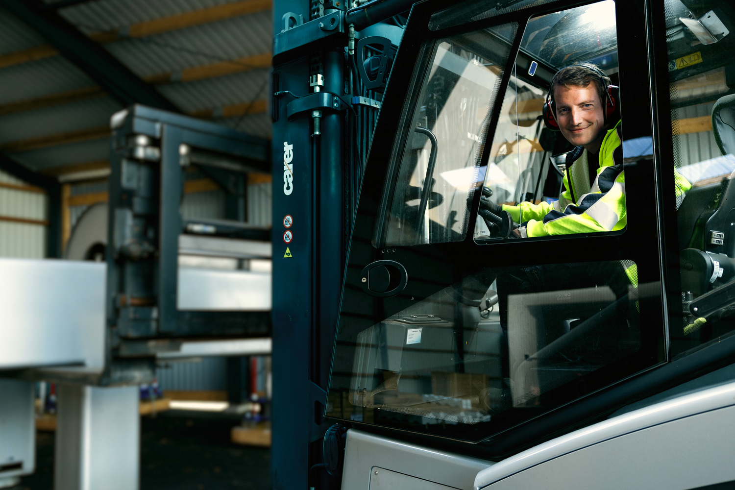 Person, Worker, Adult, Male, Man, Headphones, Machine, Face, Bus, Glove