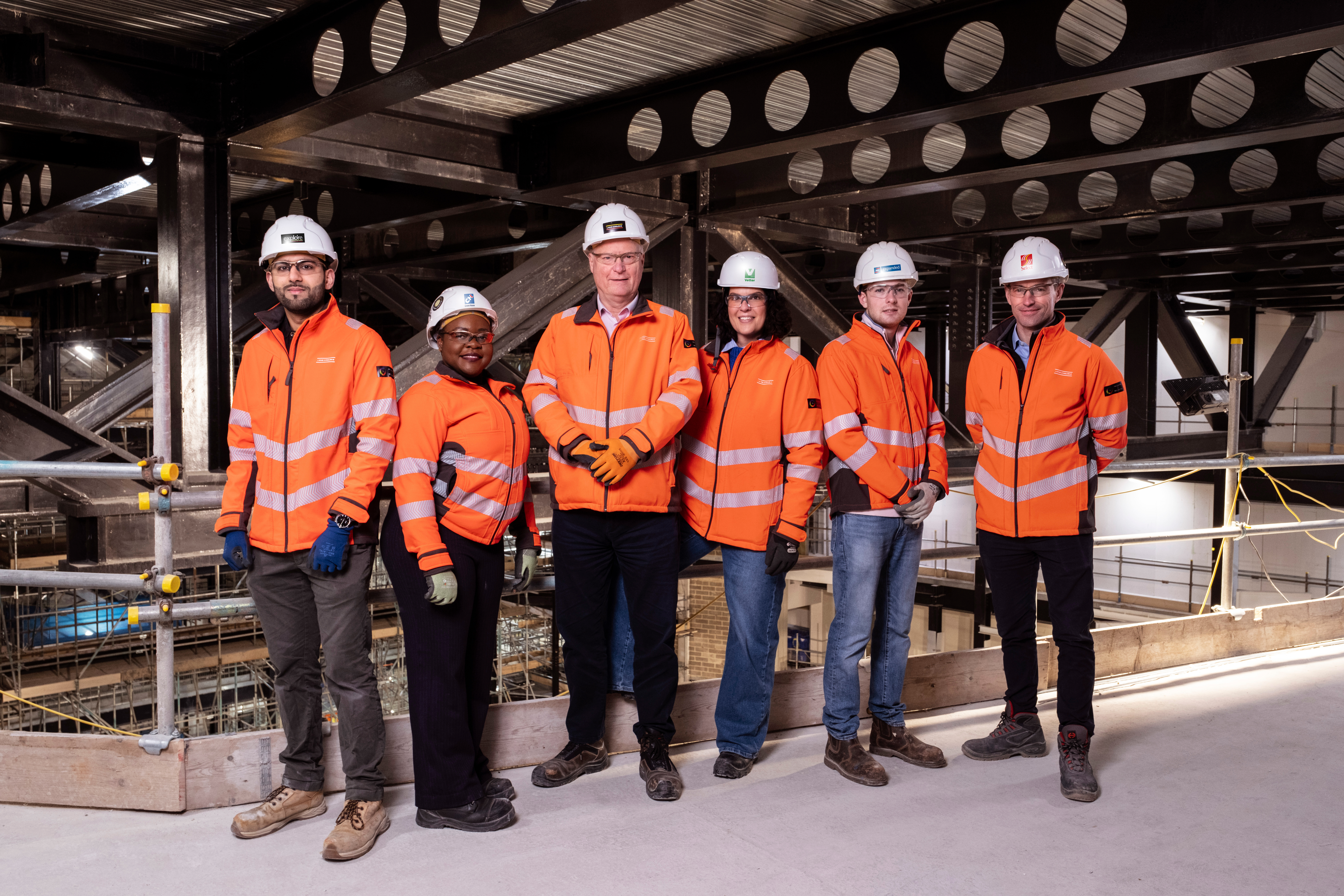 Person, Worker, Hardhat, Helmet, Glove, Shoe, Adult, Male, Man, Groupshot
