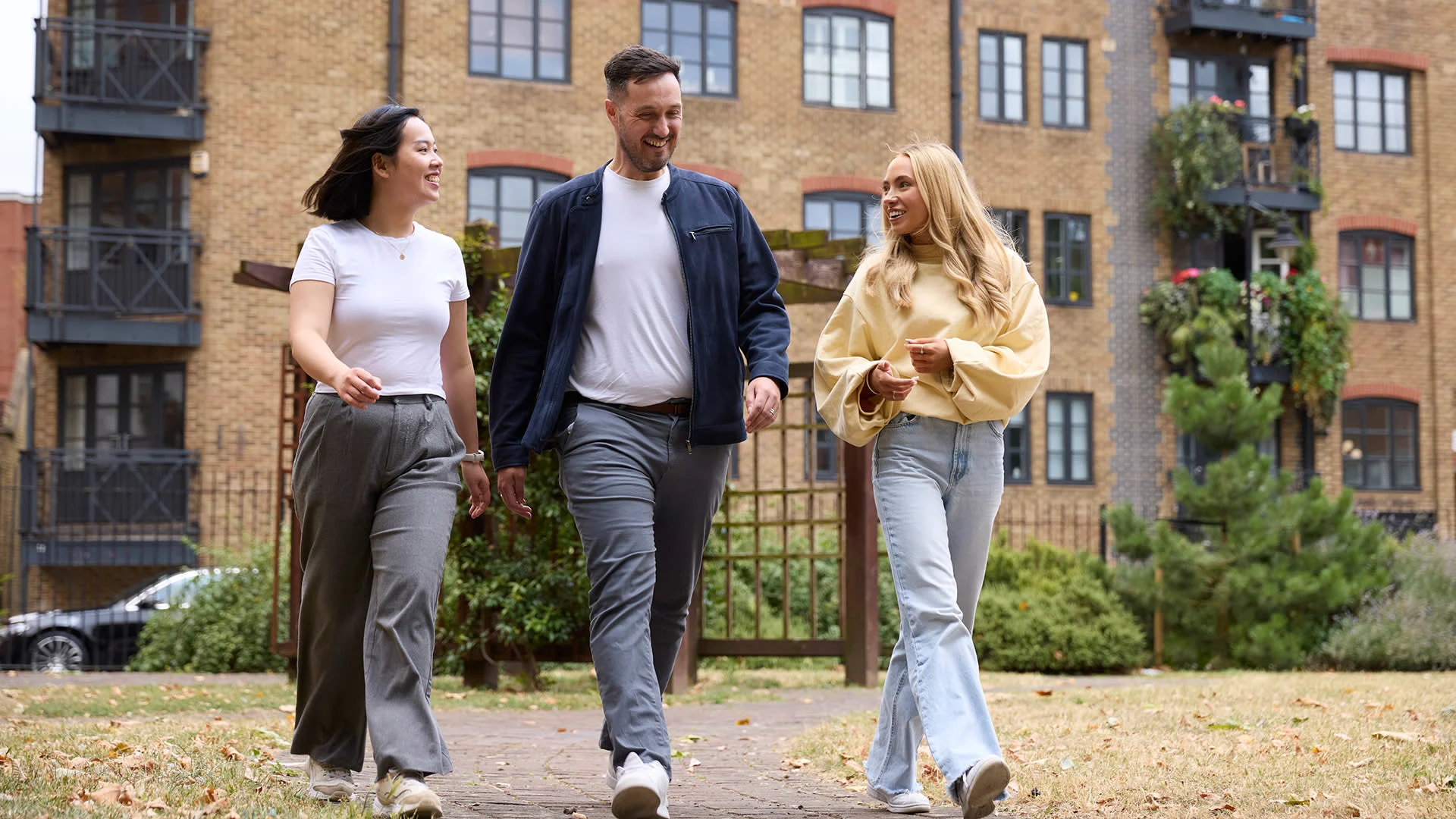 Person, Walking, Hand, Adult, Male, Man, Female, Woman, Holding Hands, Pants