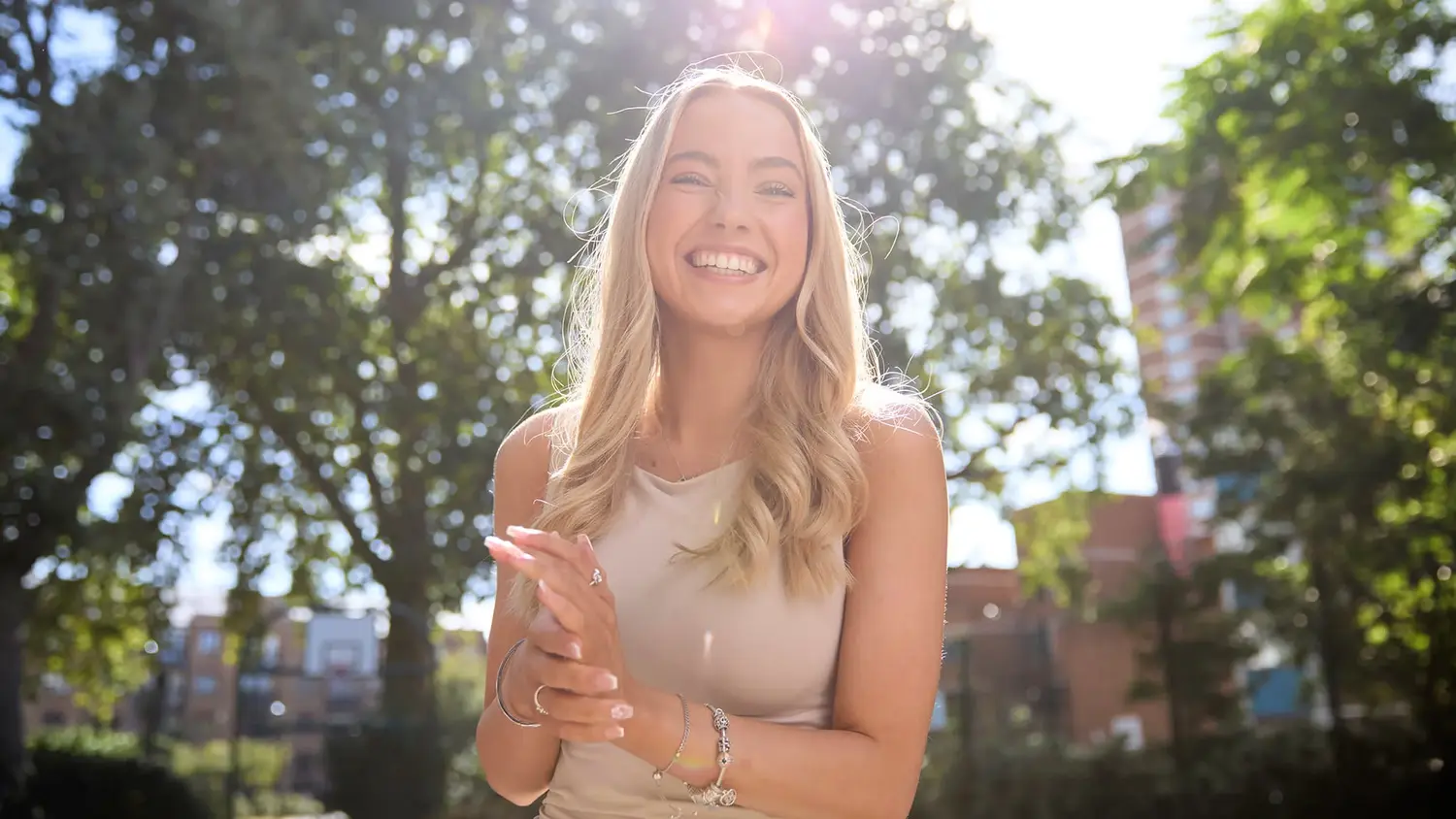 Face, Happy, Head, Person, Smile, Blonde, Laughing, Adult, Female, Woman