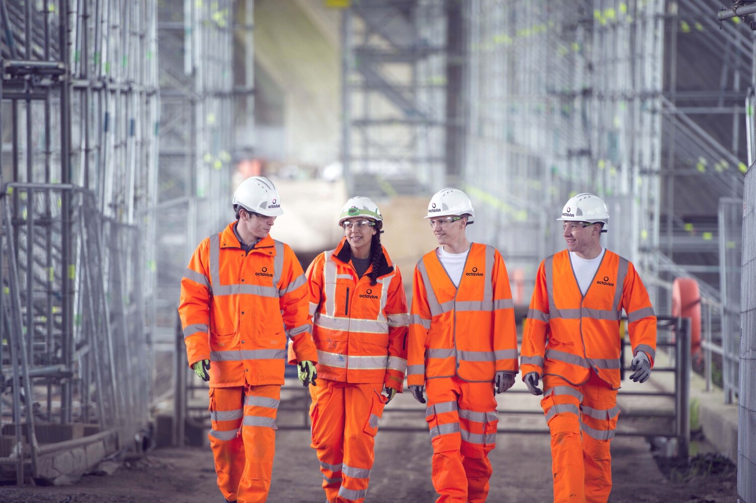 Person, Worker, Glove, Hardhat, Helmet, Adult, Male, Man, Coat, Jacket