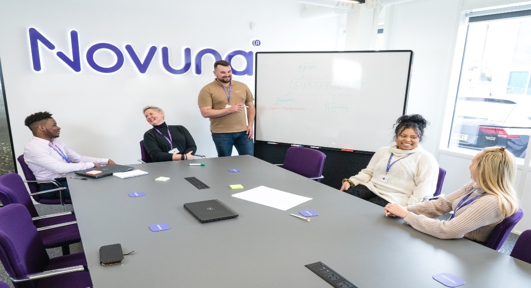Adult, Female, Person, Woman, Male, Man, White Board, Chair, Laptop, Indoors