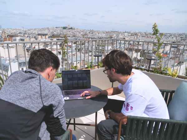 Adult, Male, Man, Person, Laptop, Pc, Wristwatch, Glasses, Bracelet, Chair