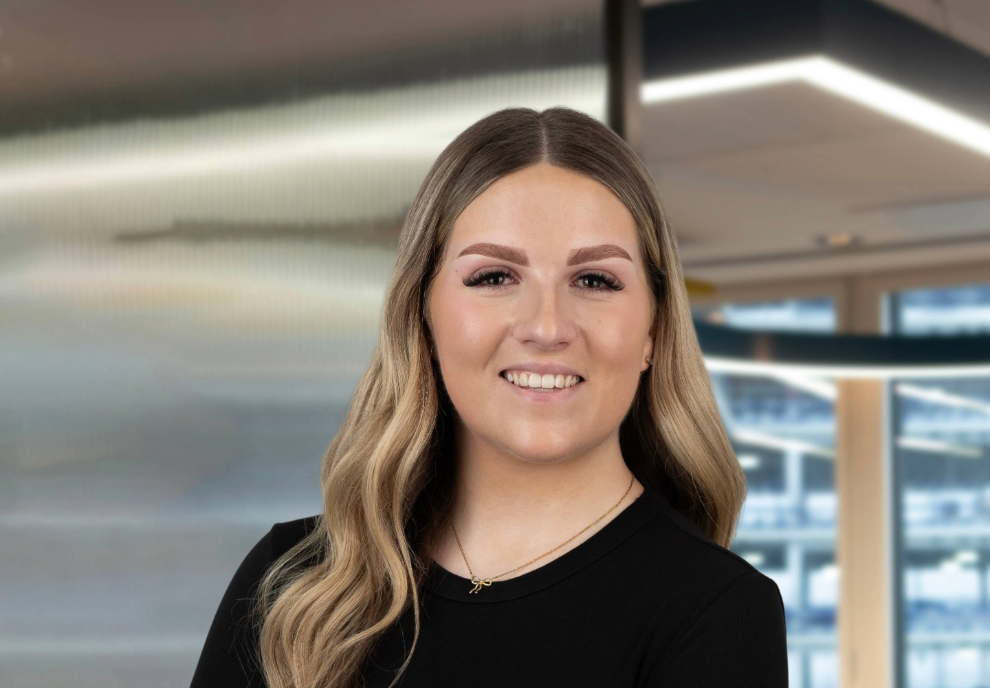 Face, Head, Person, Smile, Neck, Blonde, Adult, Female, Woman, Necklace
