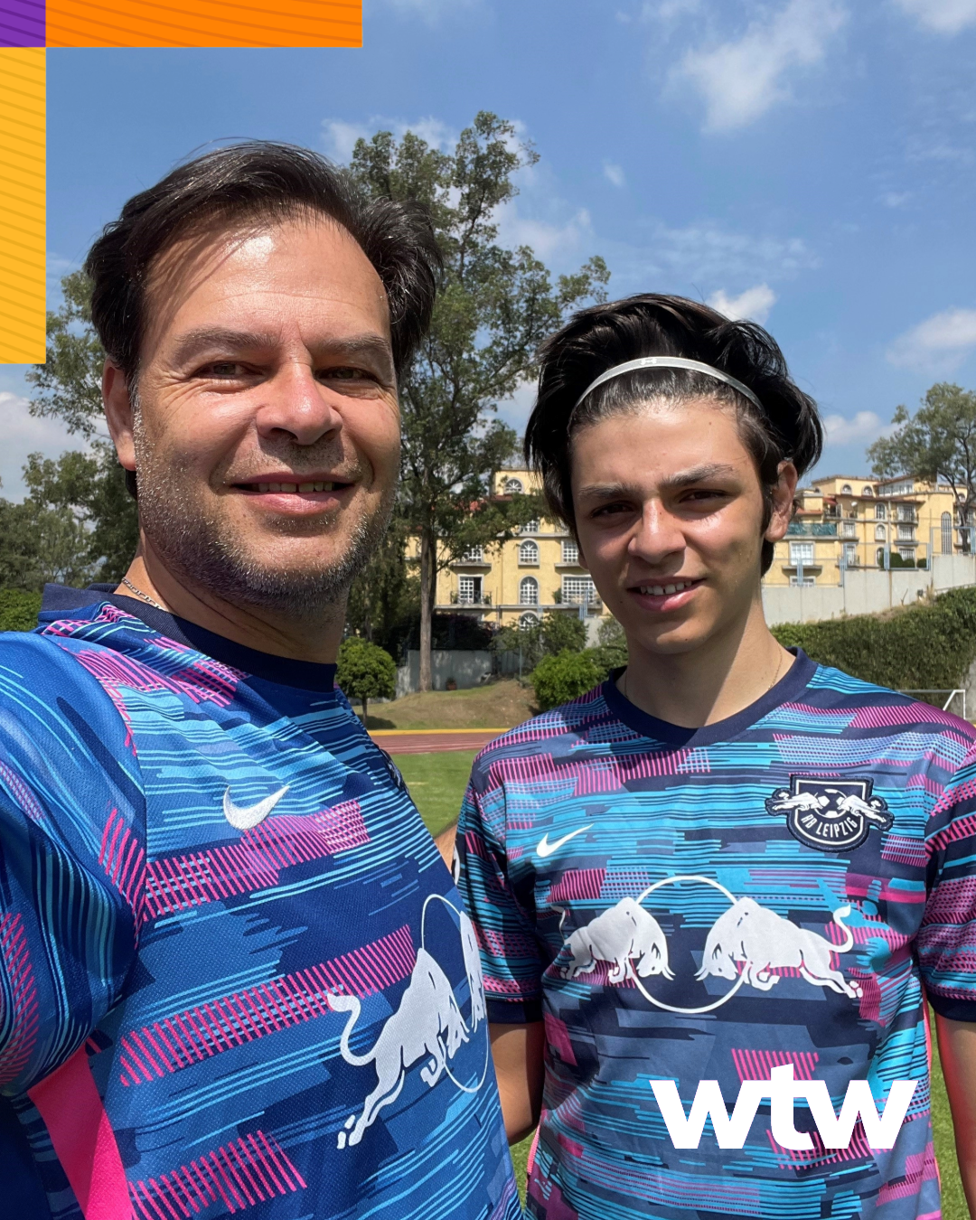 Javier Mariles with his son