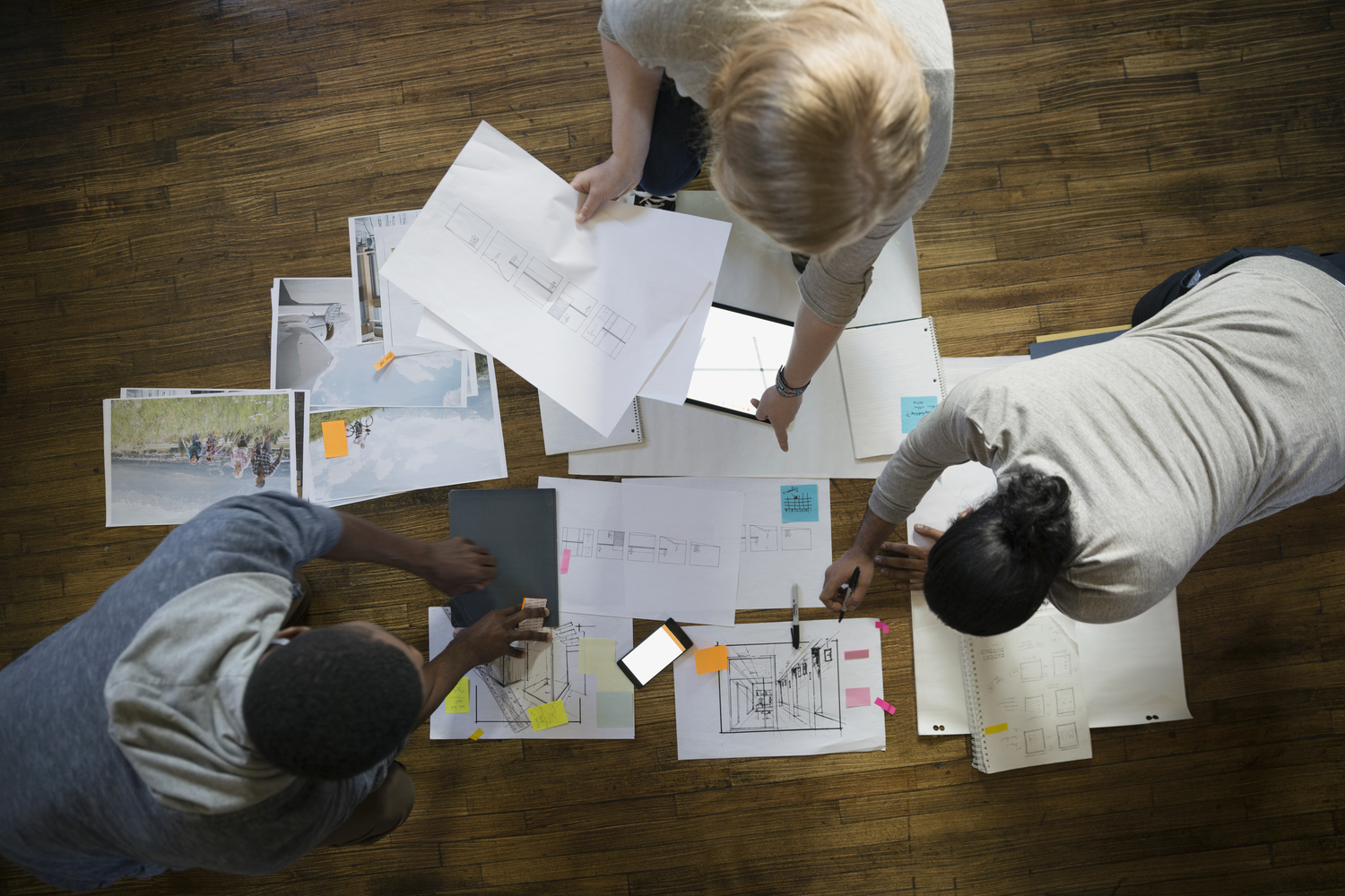 People working at a desk