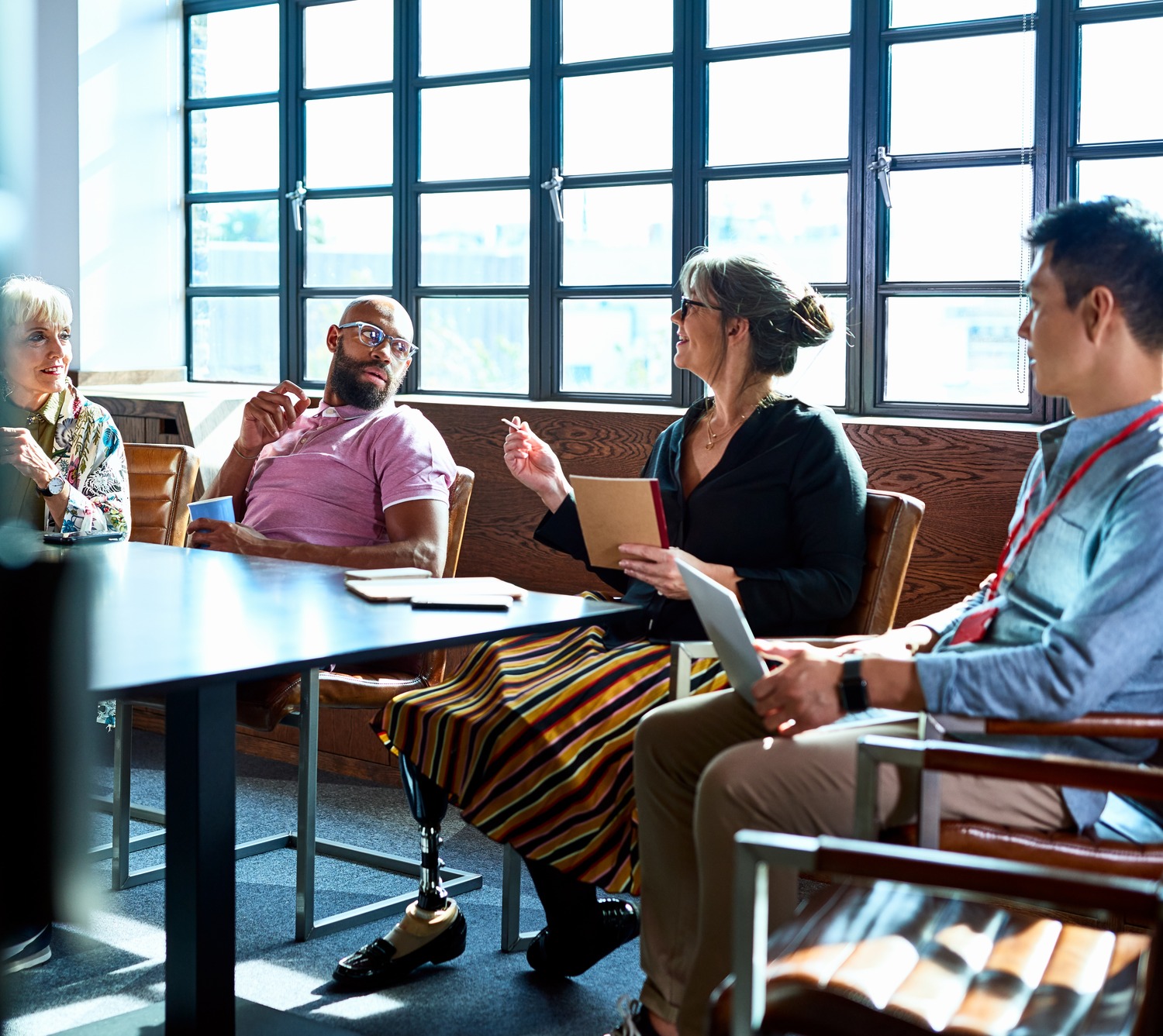 Adult, Female, Person, Woman, Male, Man, Shoe, Wristwatch, Necklace, Chair