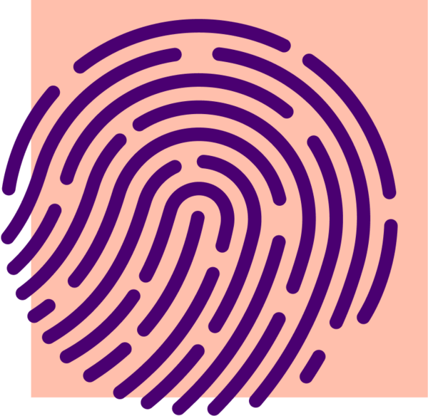 Authentisches Symbol – Fingerabdruck