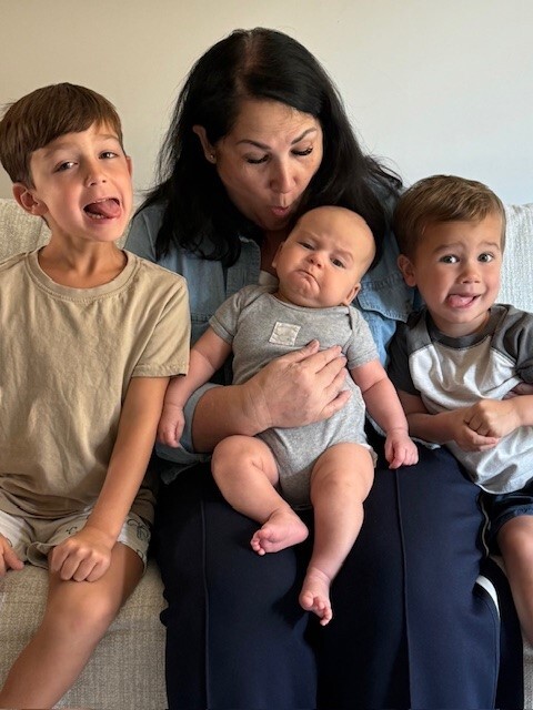 Jo and her grandchildren