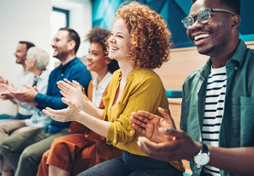 Adult, Female, Person, Woman, Applause, Male, Man, Wristwatch, Clothing, Glove