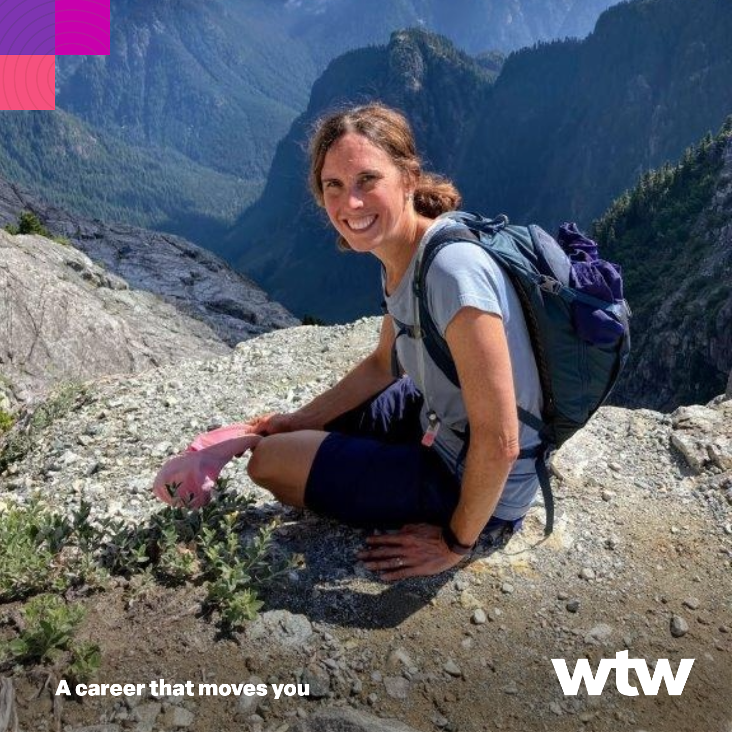 Laura Samaroo sitting over the rock