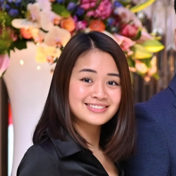 Head, Person, Face, Smile, Neck, Adult, Female, Woman, Dimples, Suit