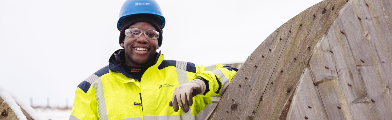 Timothy, an SSEN Distribution team member, on site