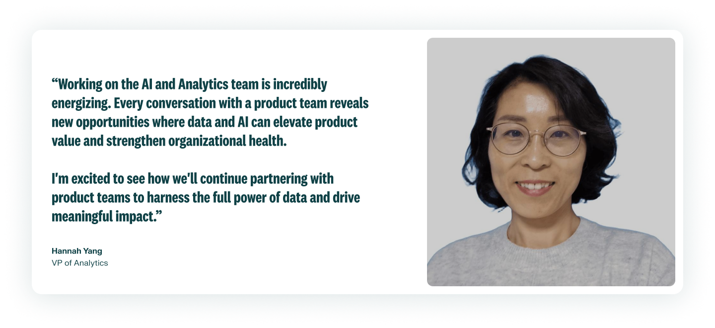 A photo of an employee smiling in a gray sweater and wearing glasses is on the right of their quote describing the company culture at RLDatix. Maggie Ford is a Credentialing Onboarding & TransitionsManager.