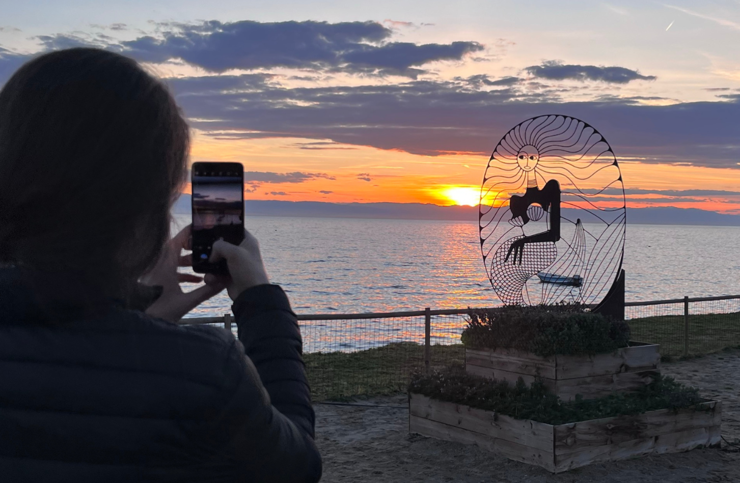 Ana taking photos of her travels