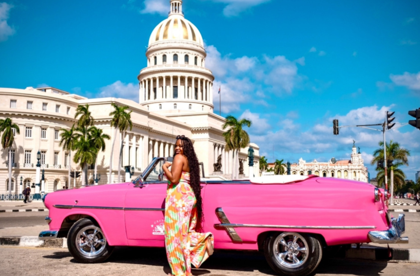 Treonia on her trip to Cuba