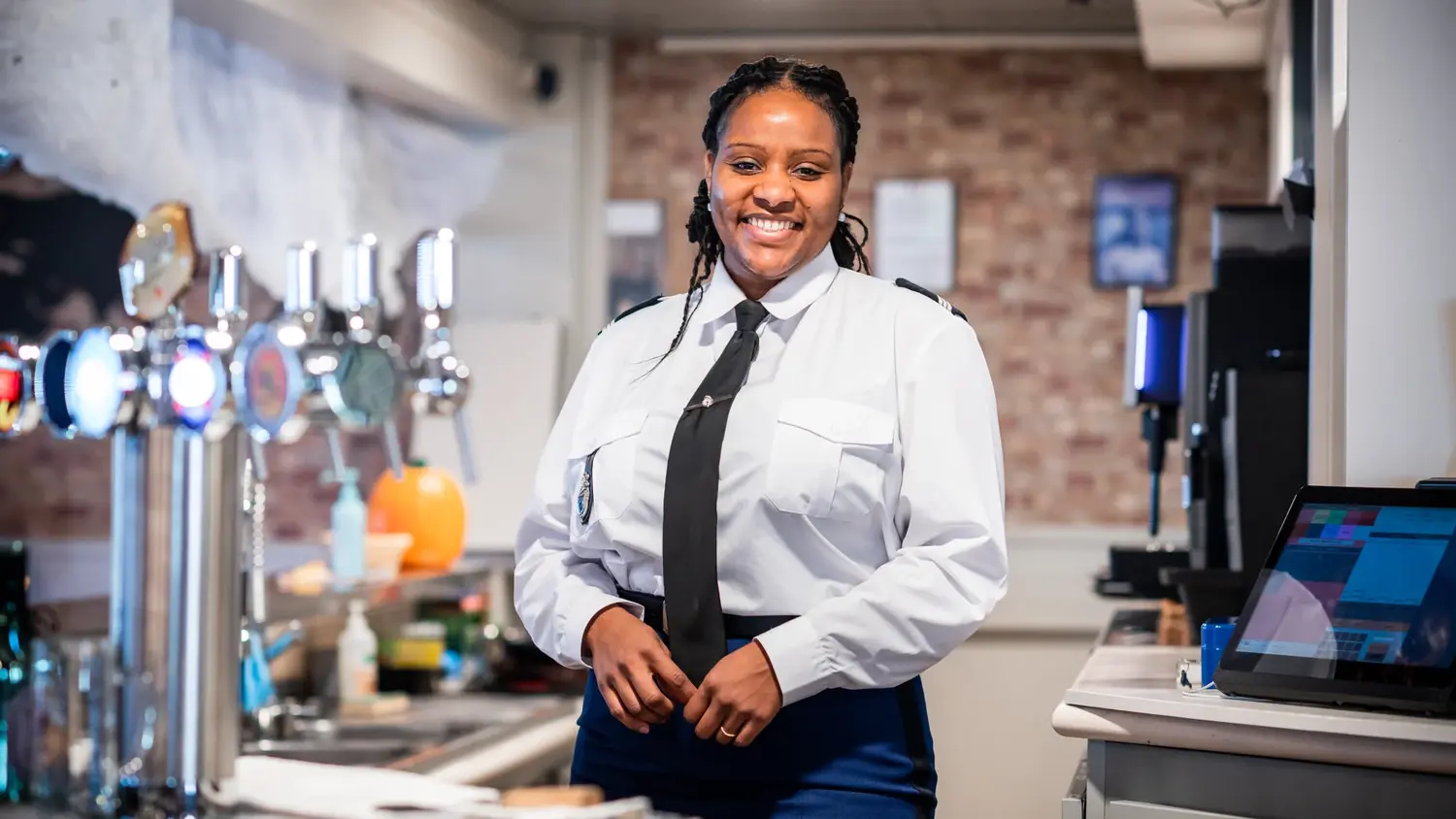 Accessories, Formal Wear, Tie, Person, Hardware, Monitor, Screen, Waiter, Festival, Hanukkah Menorah