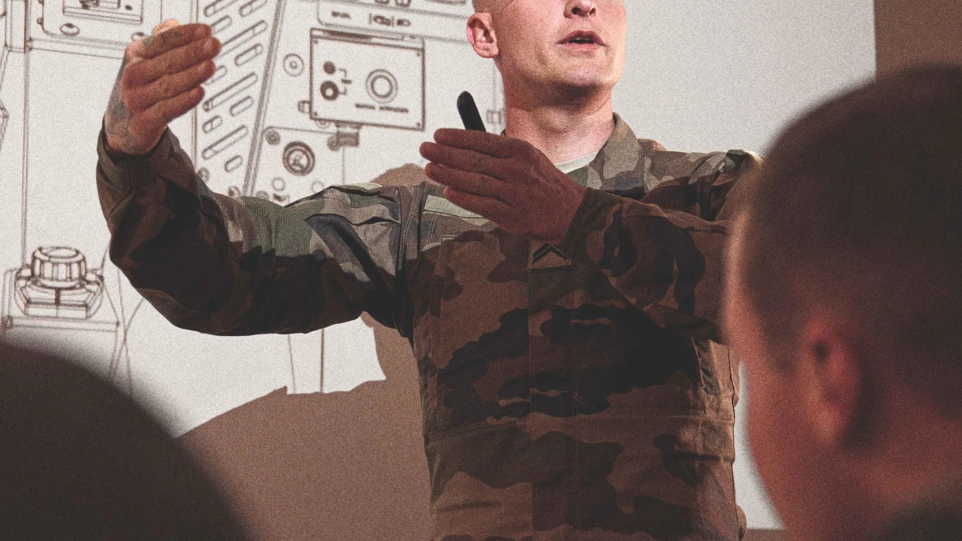 Adult, Male, Man, Person, Finger, Military, Military Uniform, Head, Soldier, Face