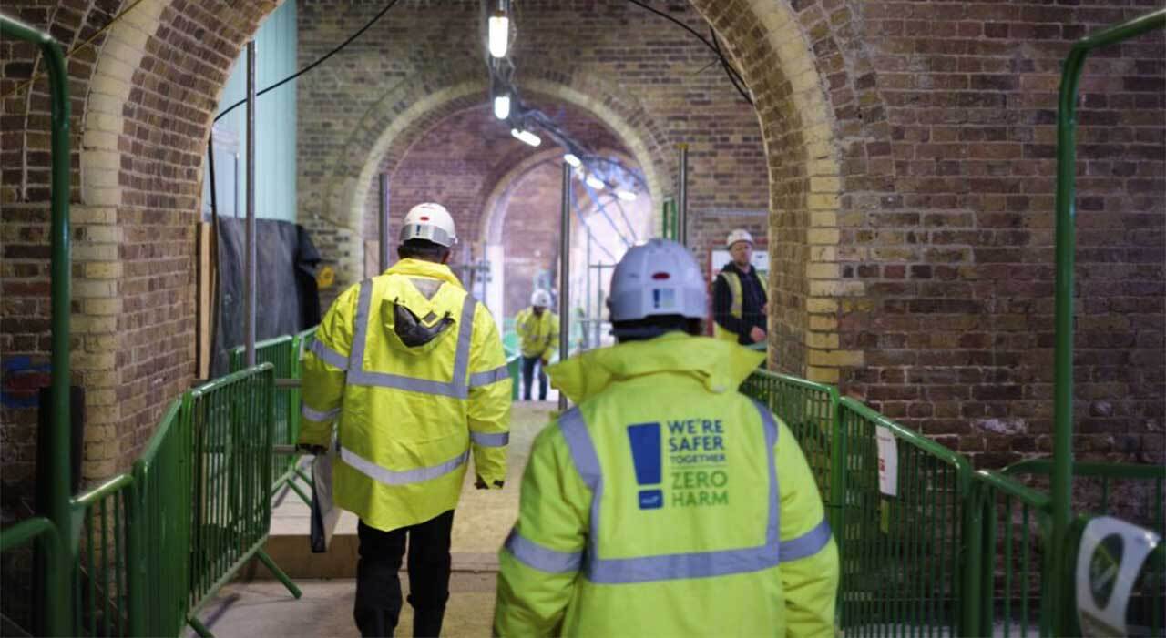 Coat, Adult, Male, Man, Person, Hardhat, Helmet, Worker, Brick, Walking