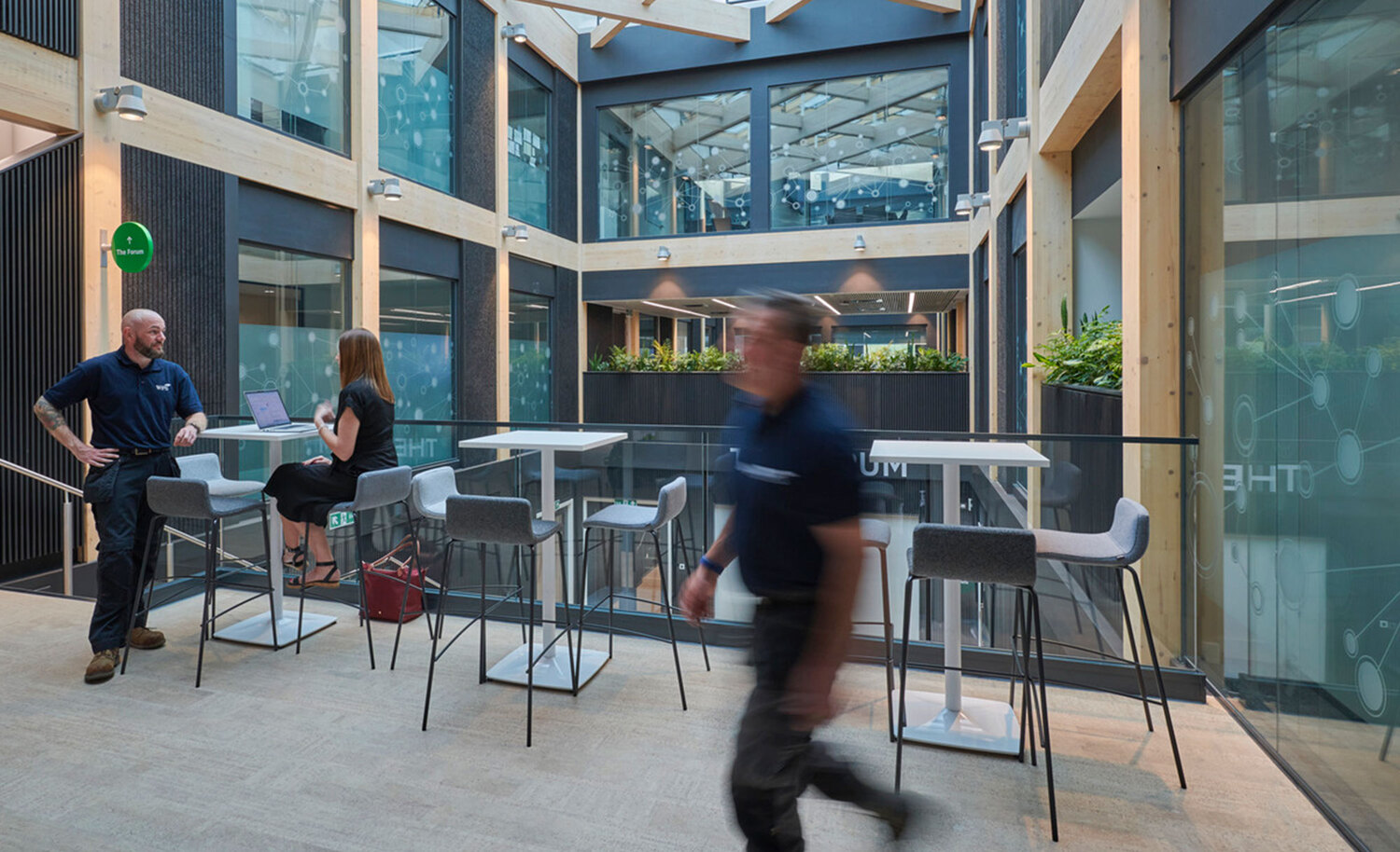 Indoors, Restaurant, Cafeteria, Adult, Male, Man, Person, Plywood, Building, Chair