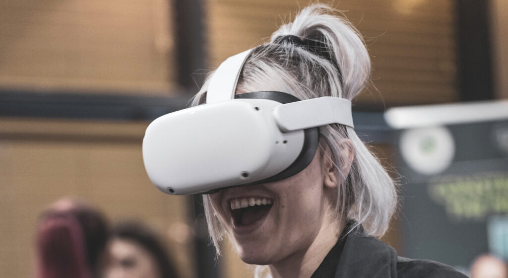 Head, Person, Face, Happy, Smile, Accessories, Goggles, VR Headset
